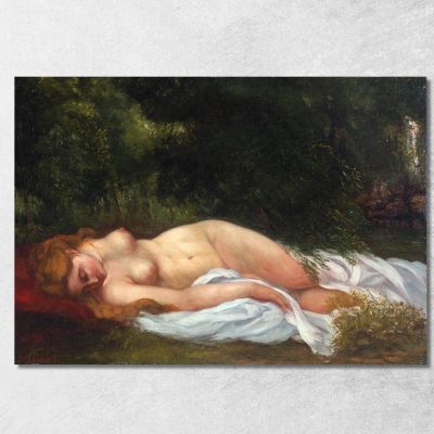 Naked Lying Gustave Courbet cg121 canvas print 