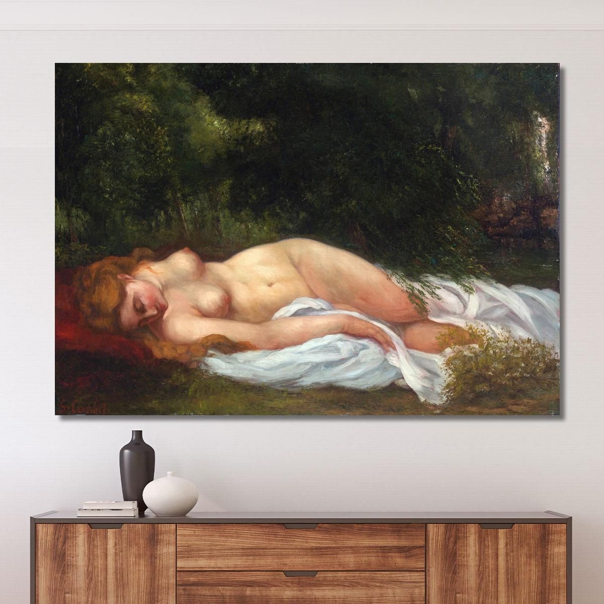 Naked Lying Gustave Courbet cg121 canvas print 