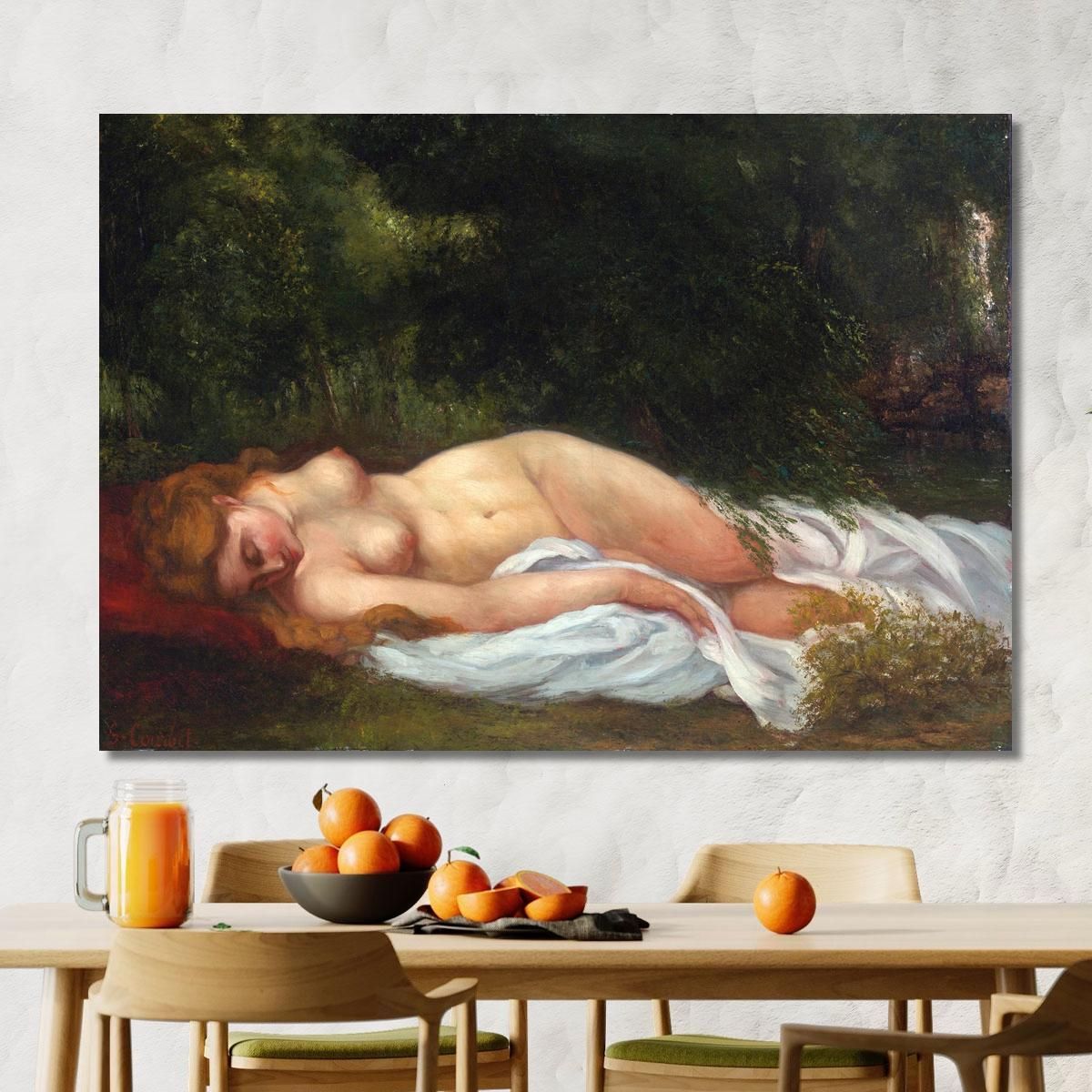 Naked Lying Gustave Courbet cg121 canvas print 