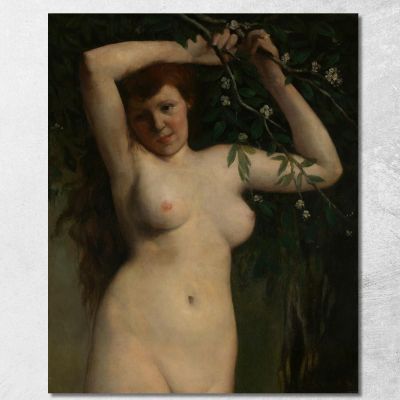 Nude With Flowering Branch Gustave Courbet cg122 canvas print 