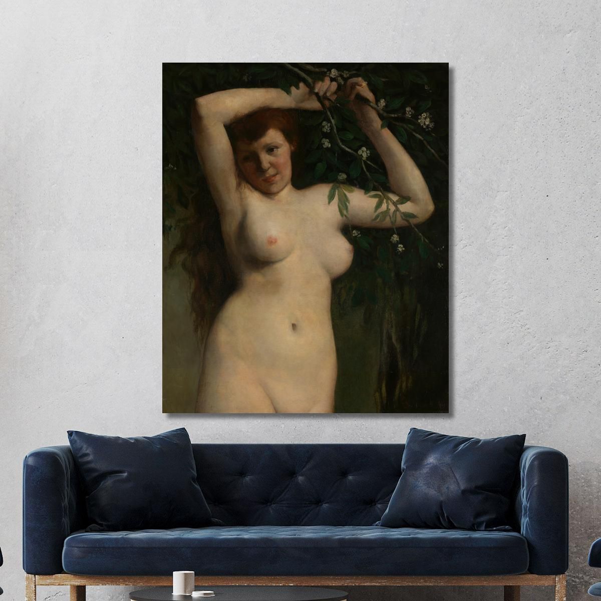 Nude With Flowering Branch Gustave Courbet cg122 canvas print 