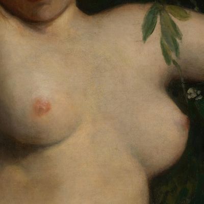 Nude With Flowering Branch Gustave Courbet cg122 canvas print