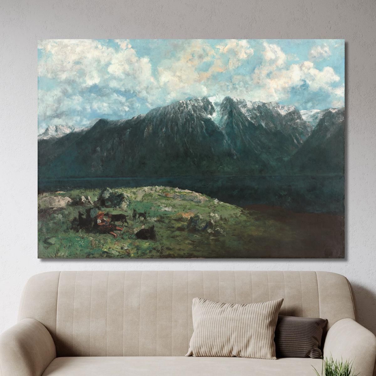 Panoramic View Of The Alps Les Dents Du Midi Gustave Courbet cg123 canvas print 