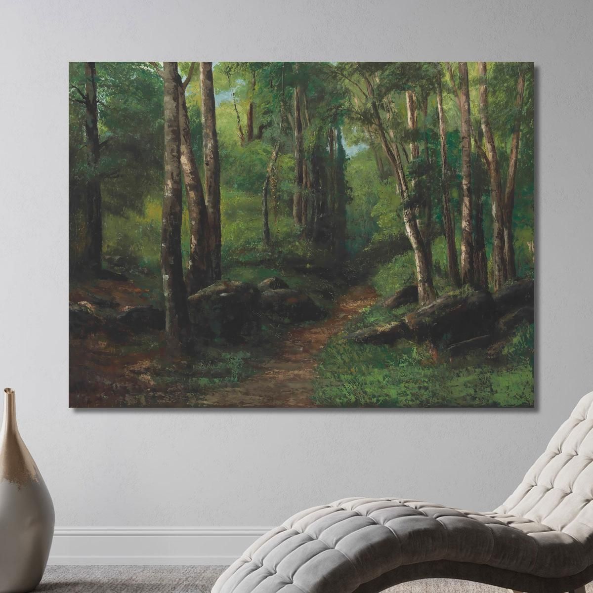 Path Through The Forest Gustave Courbet cg124 canvas print 