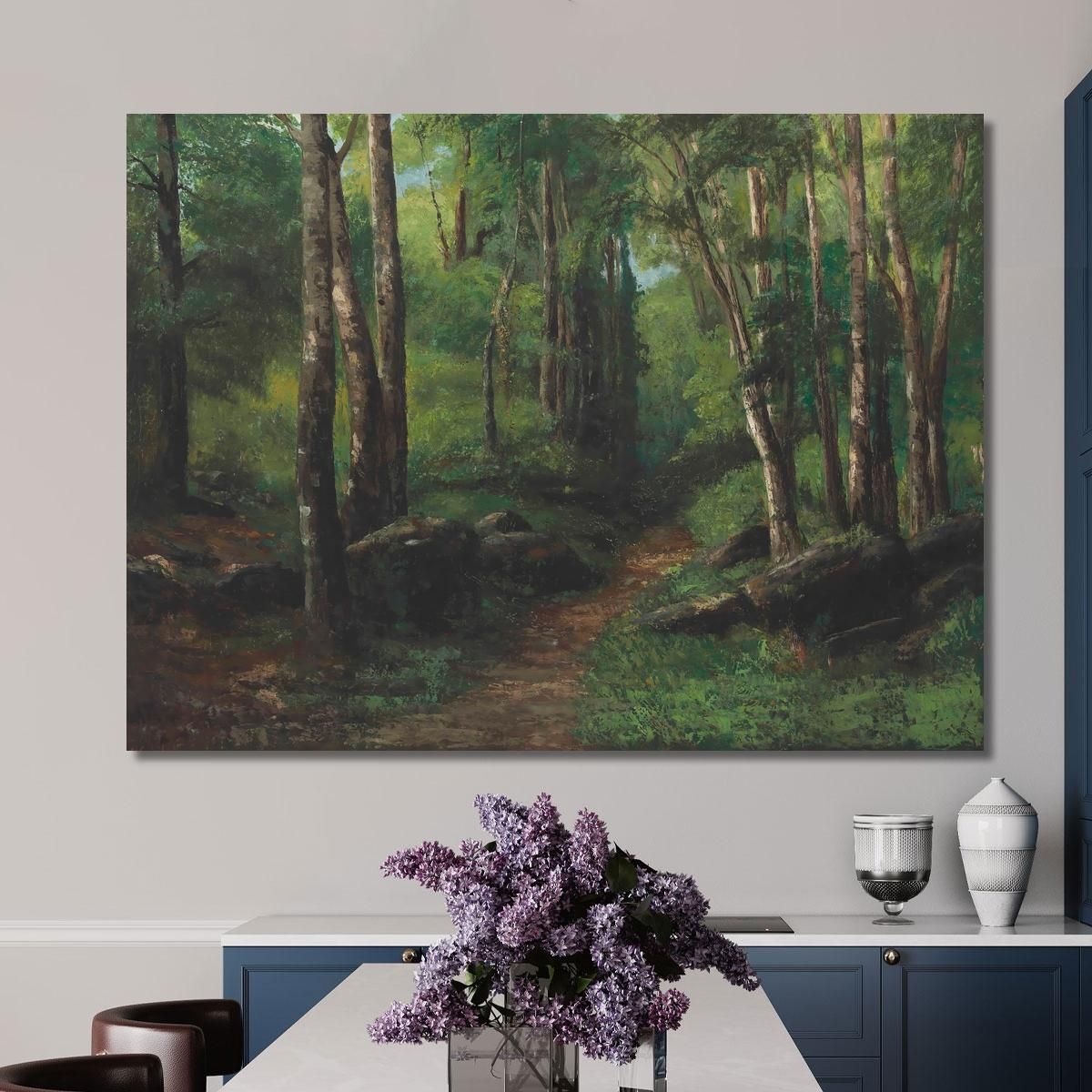 Path Through The Forest Gustave Courbet cg124 canvas print 