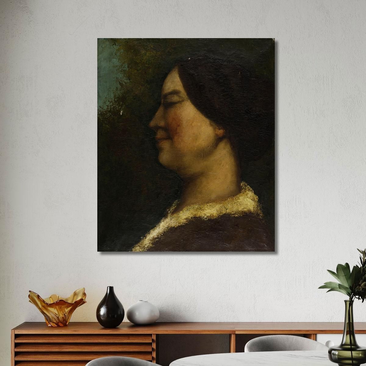 Portrait Of A Woman Gustave Courbet cg132 canvas print 