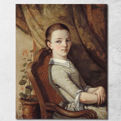 Portrait Of Juliette Courbet Gustave Courbet cg134 canvas print 