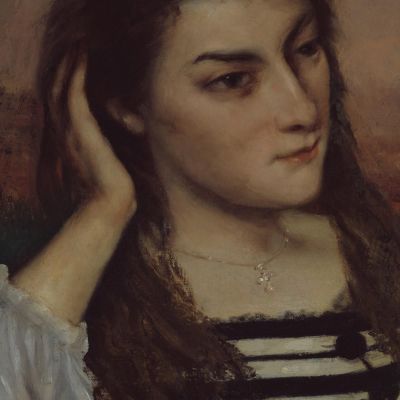 Reverie Portrait Of Gabrielle Borreau Gustave Courbet cg144 canvas print