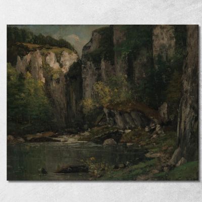 River And Rocks Gustave Courbet cg145 canvas print 