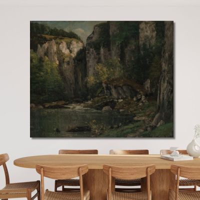 River And Rocks Gustave Courbet cg145 canvas print 