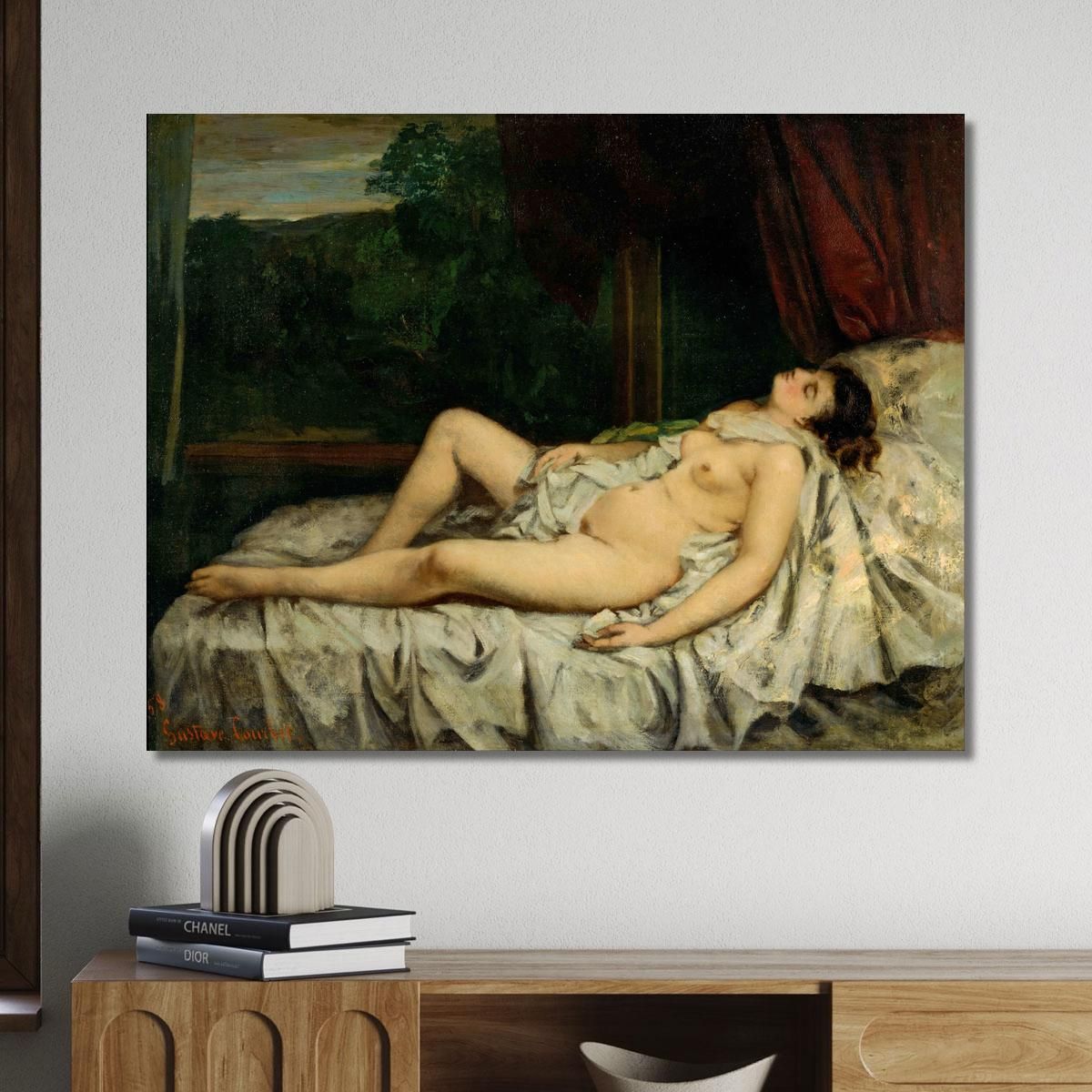 Sleeping Nude Gustave Courbet cg154 canvas print 