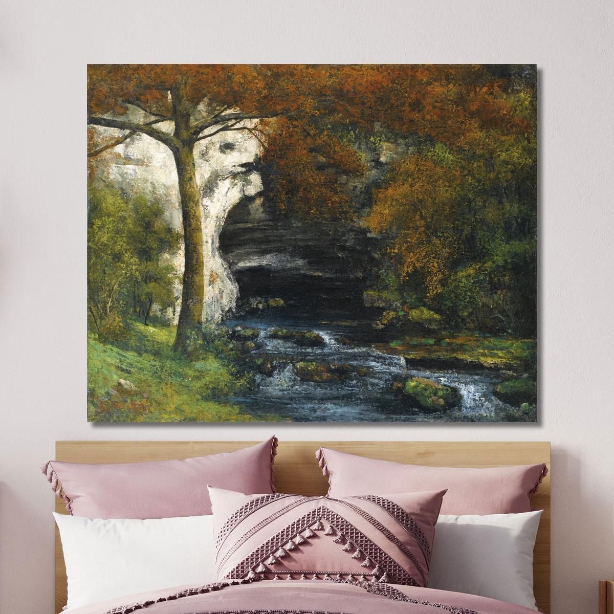 Source Of Lison Near Nans Gustave Courbet cg155 canvas print 