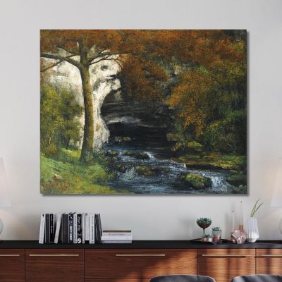 Source Of Lison Near Nans Gustave Courbet cg155 canvas print 