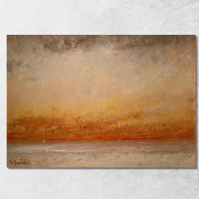 Sunset Marine Gustave Courbet cg161 canvas print 