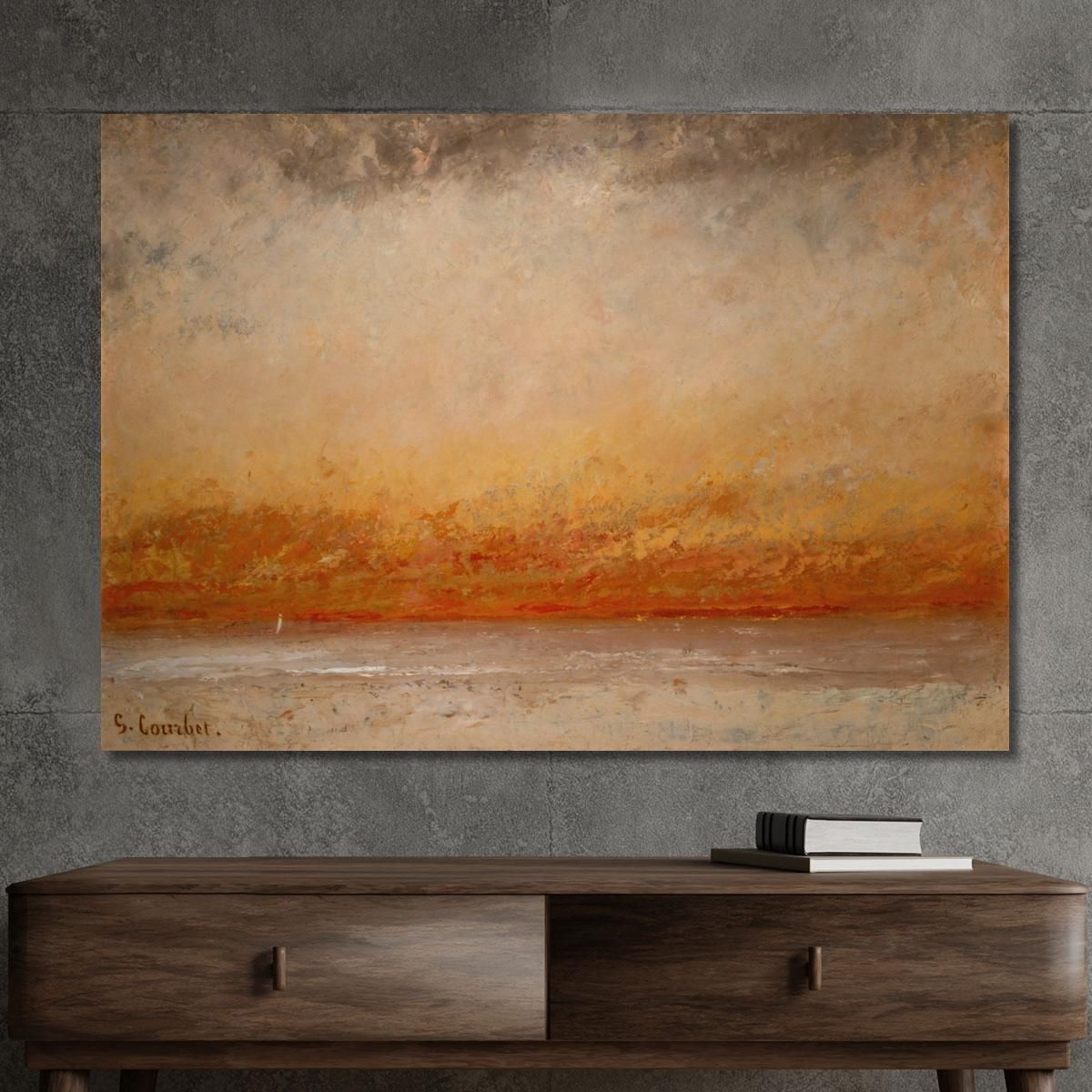 Sunset Marine Gustave Courbet cg161 canvas print 