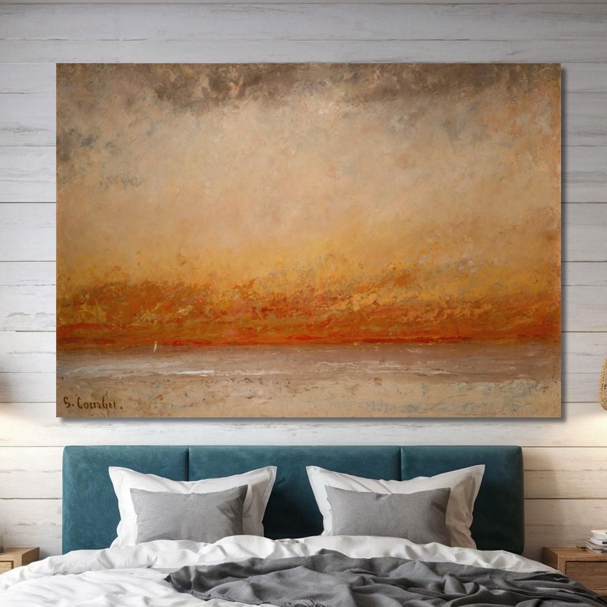 Sunset Marine Gustave Courbet cg161 canvas print 