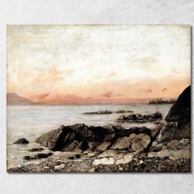 Sunset Vevey Switzerland Gustave Courbet cg162 canvas print 