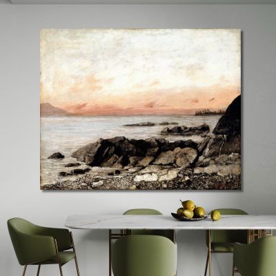 Sunset Vevey Switzerland Gustave Courbet cg162 canvas print 