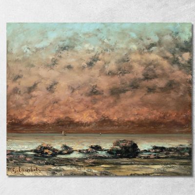 The Black Rocks At Trouville Gustave Courbet cg163 canvas print 