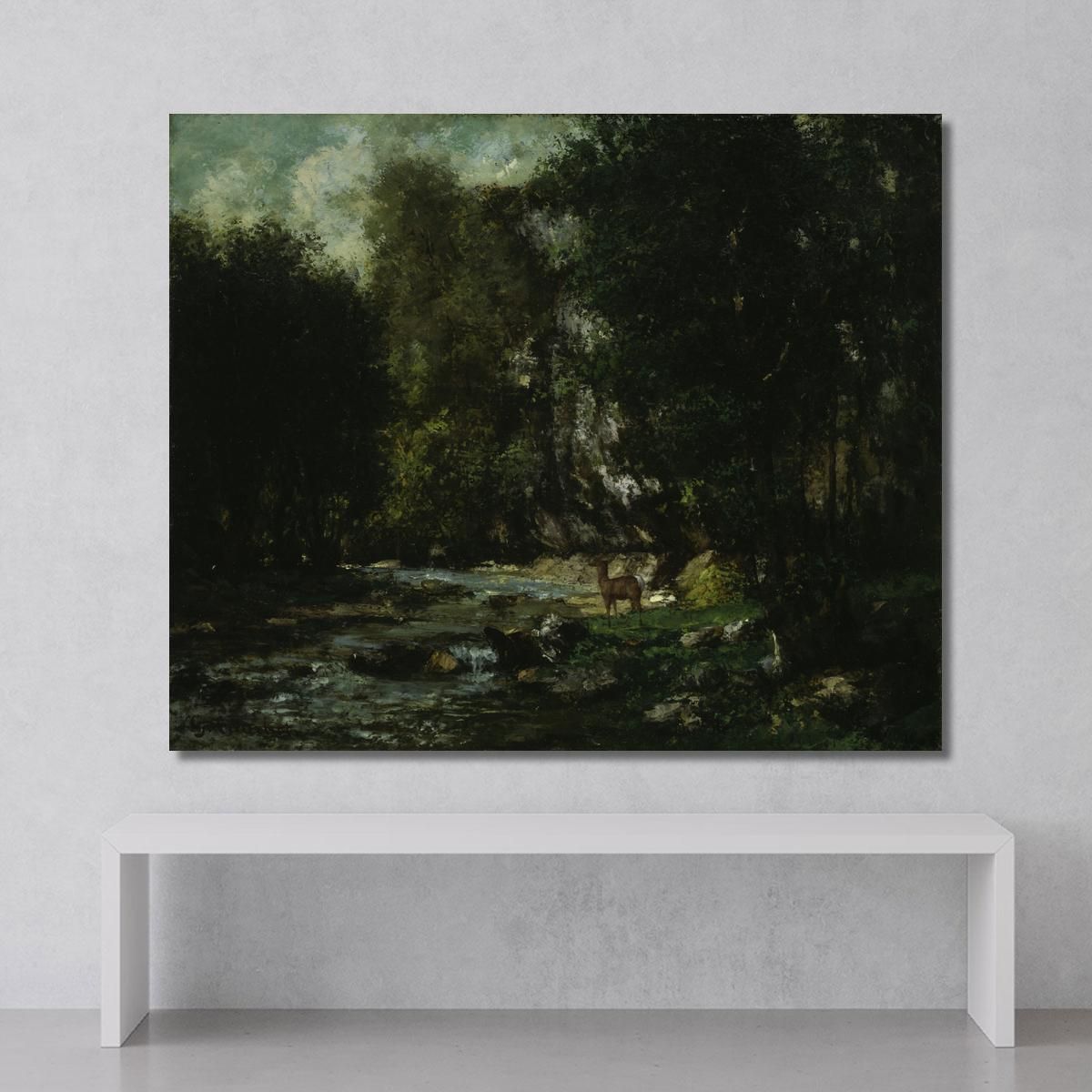 The Brook Of Les Puits-Noir Gustave Courbet cg164 canvas print 