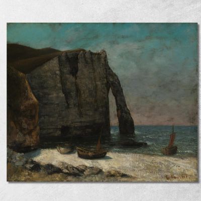 The Cliff At Étretat Gustave Courbet cg165 canvas print 