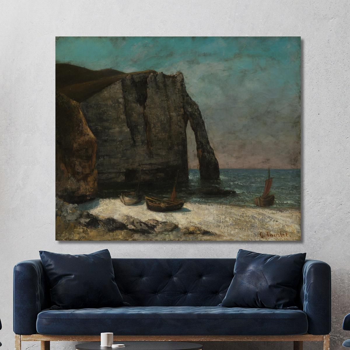 The Cliff At Étretat Gustave Courbet cg165 canvas print 