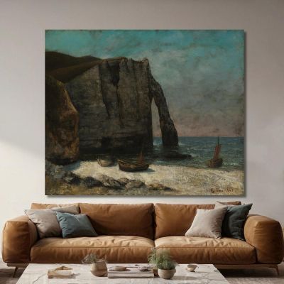 The Cliff At Étretat Gustave Courbet cg165 canvas print 