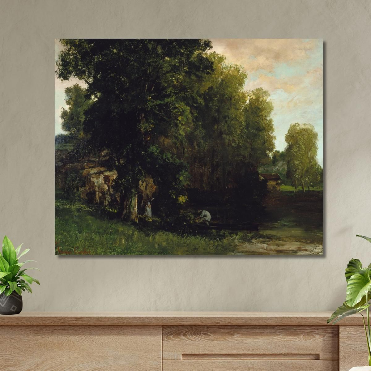 The Edge Of The Pool Au Bord De Letang Gustave Courbet cg167 canvas print 