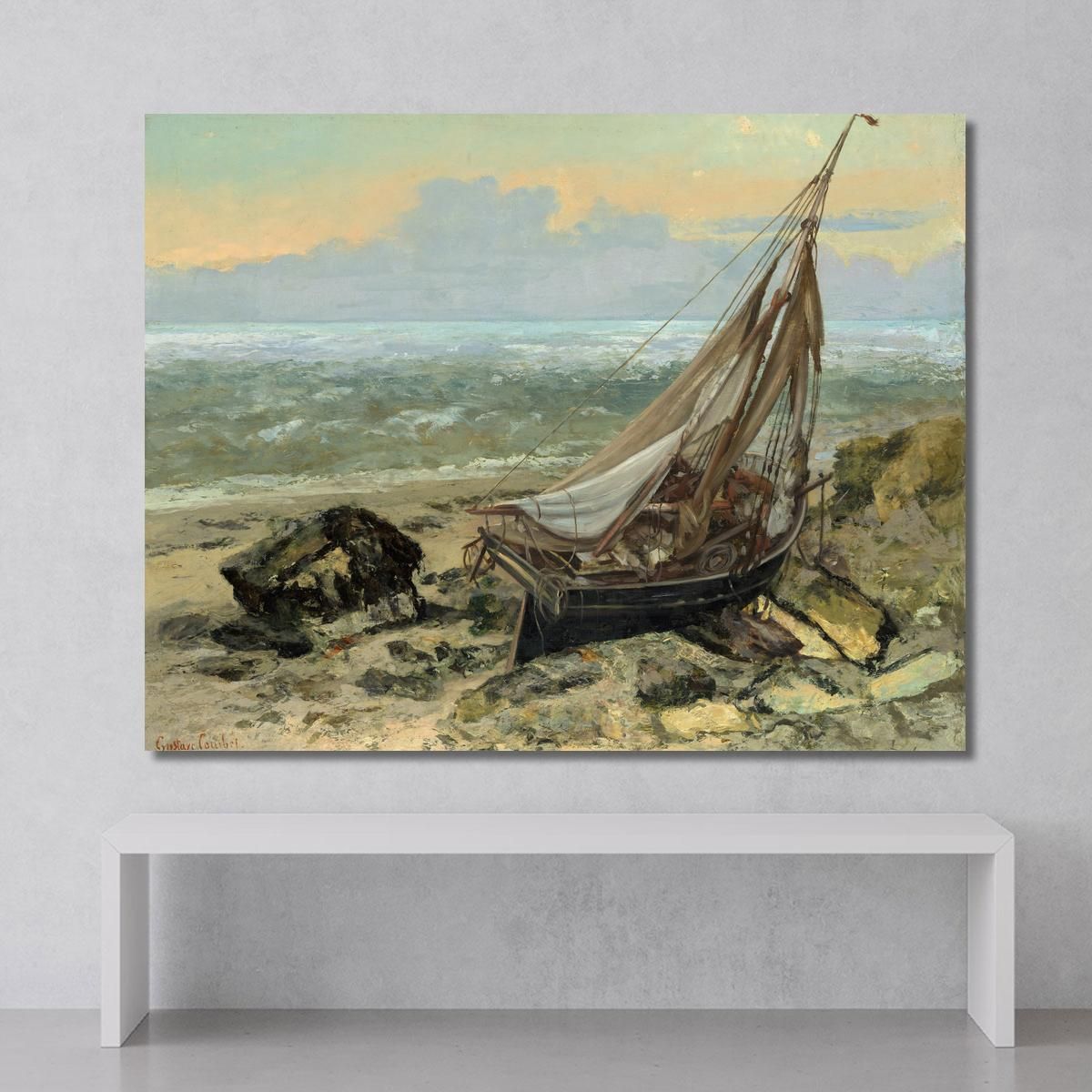 The Fishing Boat Gustave Courbet cg170 canvas print 