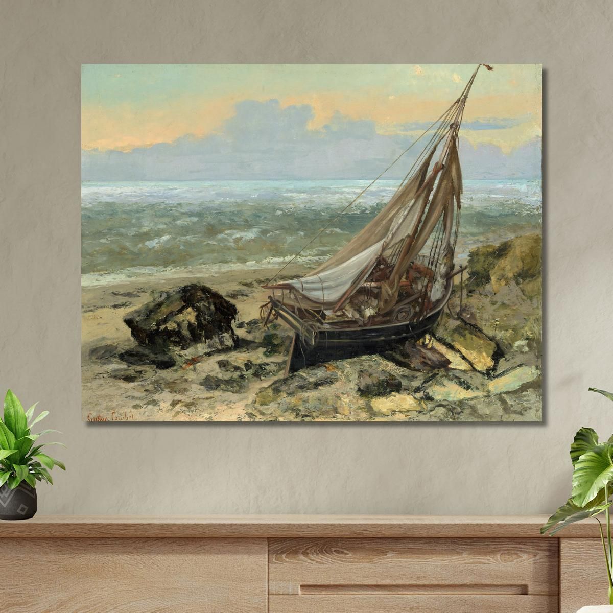 The Fishing Boat Gustave Courbet cg170 canvas print 