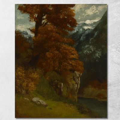 The Glen At Ornans Bords Du Doubs Autumn Effect Gustave Courbet cg171 canvas print 