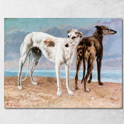 The Greyhounds Of The Comte De Choiseul Gustave Courbet cg173 canvas print 