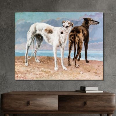 The Greyhounds Of The Comte De Choiseul Gustave Courbet cg173 canvas print 