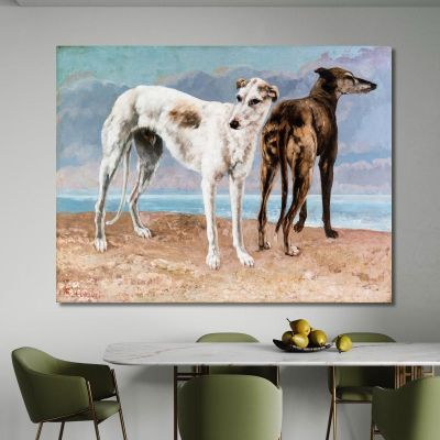 The Greyhounds Of The Comte De Choiseul Gustave Courbet cg173 canvas print 