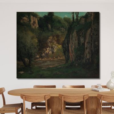 The Hidden Brook Gustave Courbet cg175 canvas print 