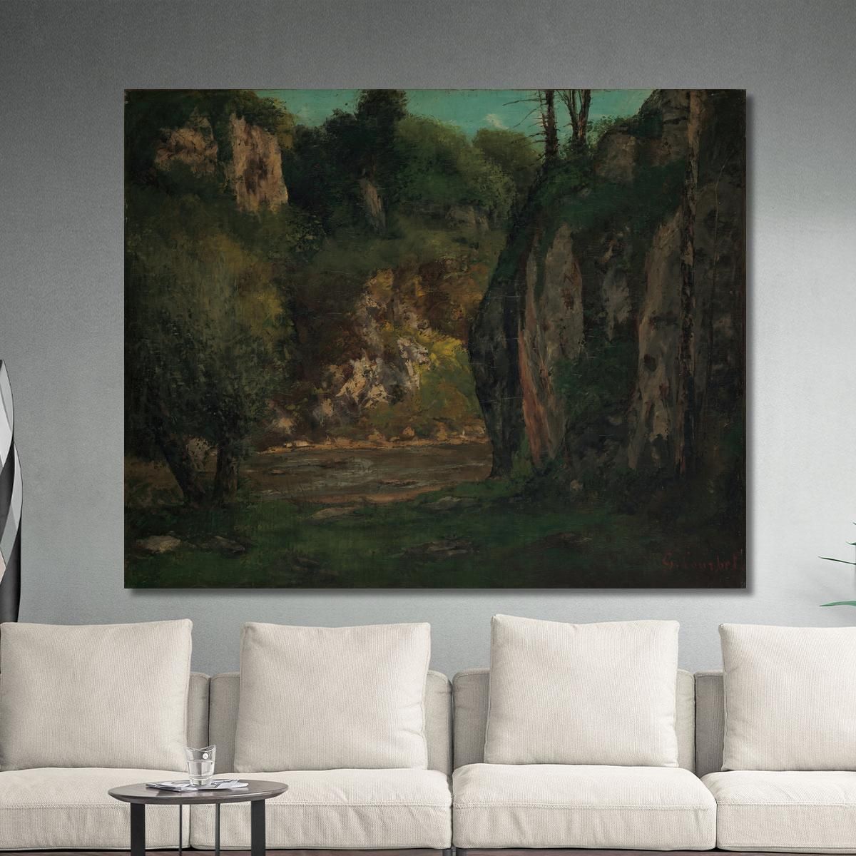 The Hidden Brook Gustave Courbet cg175 canvas print 