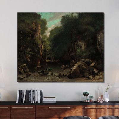 The Valley Of Les Puits-Noir Gustave Courbet cg181 canvas print 