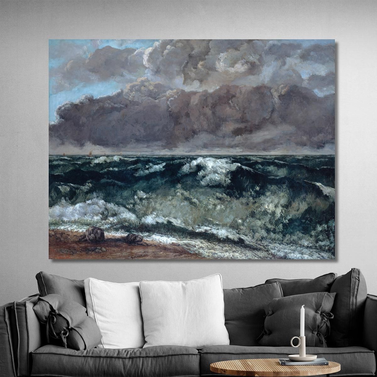 The Wave 3 Gustave Courbet cg183 canvas print 