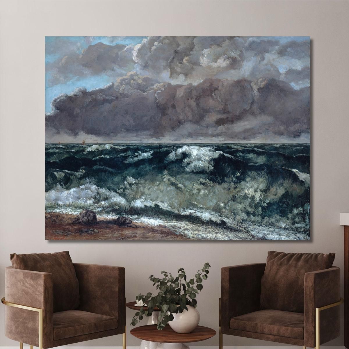 The Wave 3 Gustave Courbet cg183 canvas print 