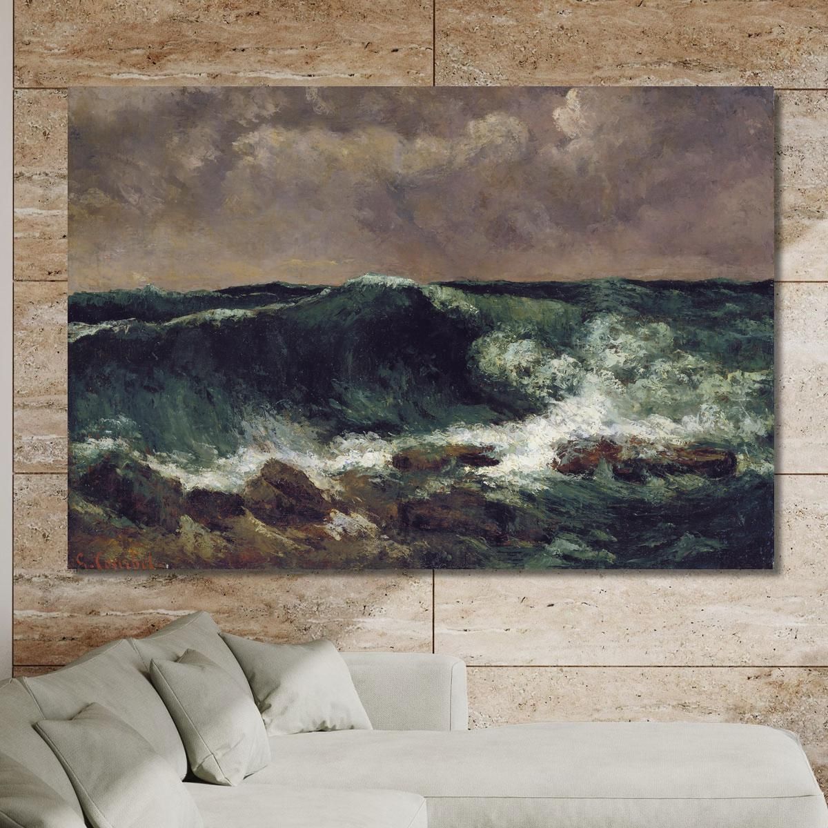 The Wave Gustave Courbet cg184 canvas print 
