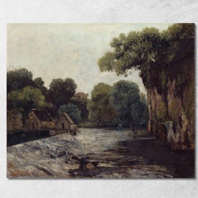 The Weir At The Mill Gustave Courbet cg185 canvas print 