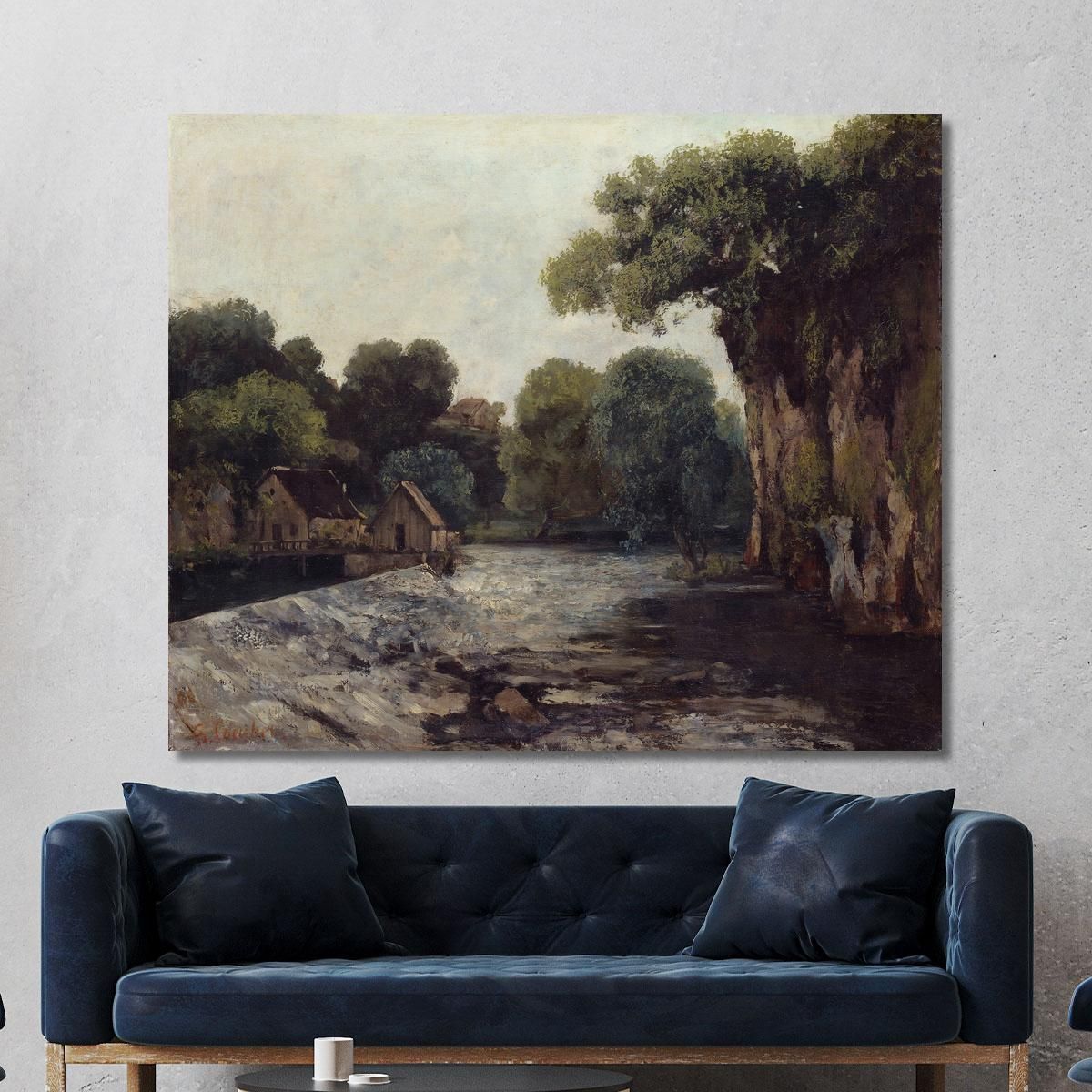 The Weir At The Mill Gustave Courbet cg185 canvas print 