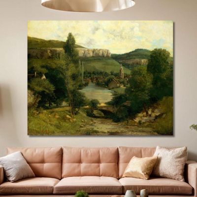 View Of Ornans Gustave Courbet cg193 canvas print 