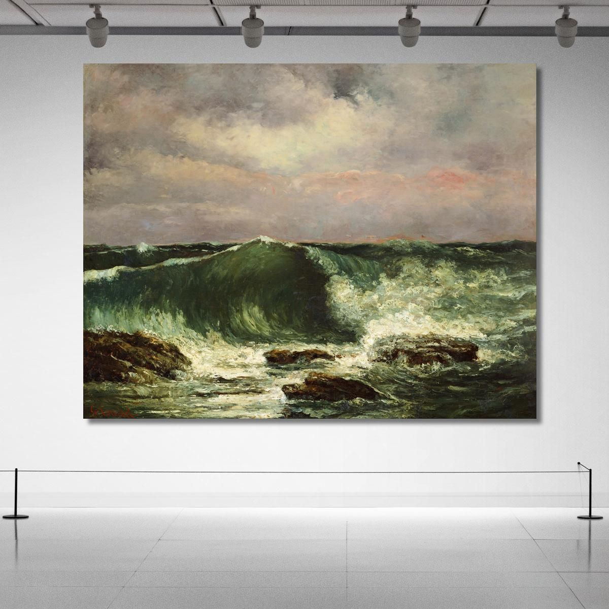 Waves Gustave Courbet cg195 canvas print 