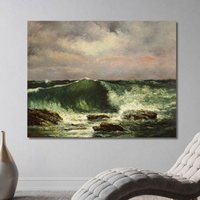 Waves Gustave Courbet cg195 canvas print 