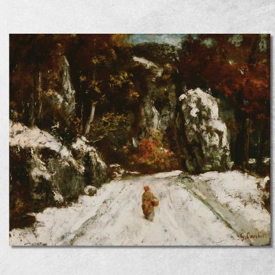 Winter In The Jura Gustave Courbet cg196 canvas print 