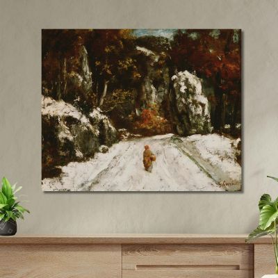 Winter In The Jura Gustave Courbet cg196 canvas print 