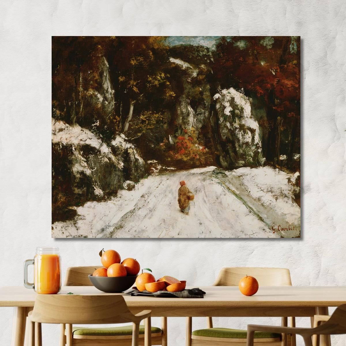 Winter In The Jura Gustave Courbet cg196 canvas print 