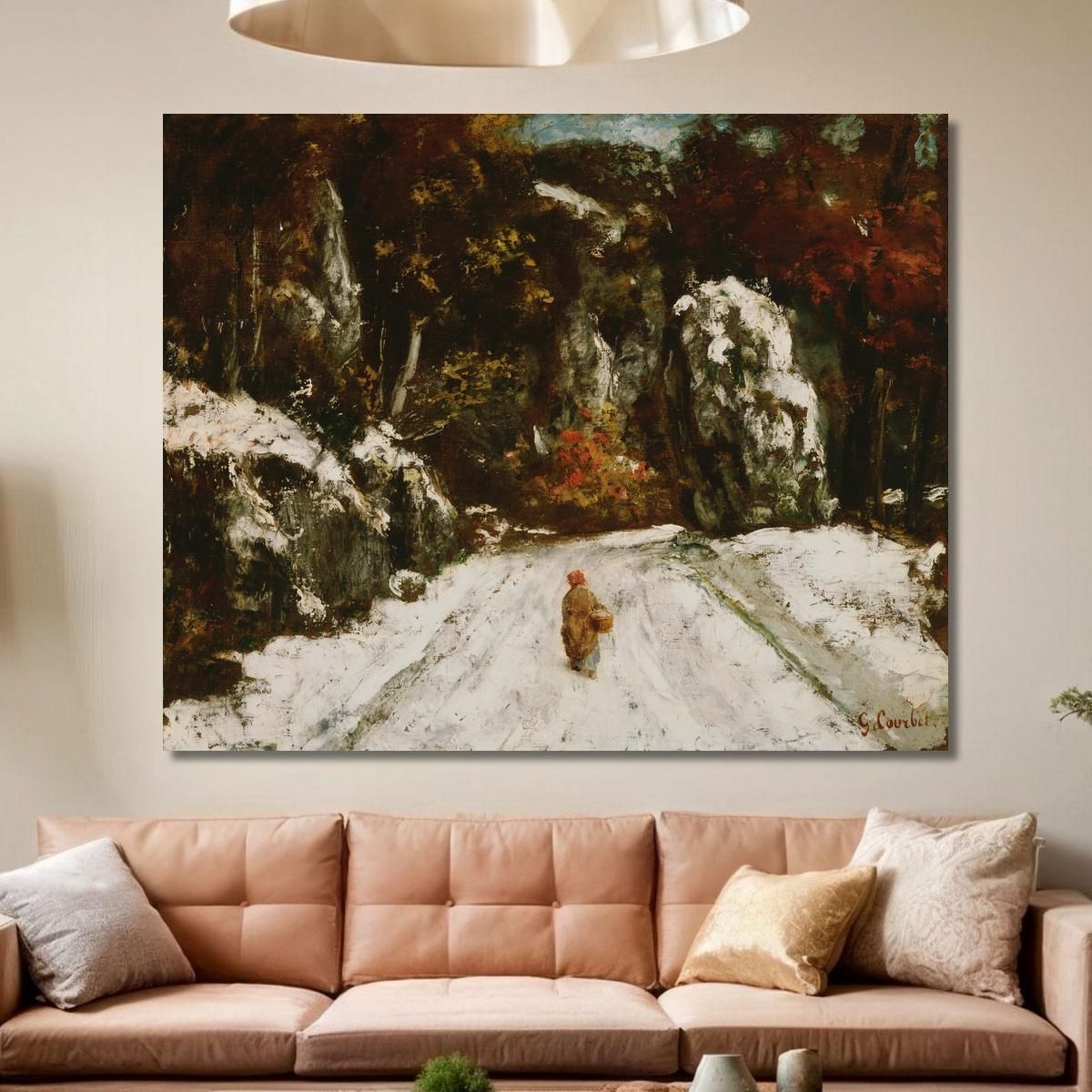 Winter In The Jura Gustave Courbet cg196 canvas print 