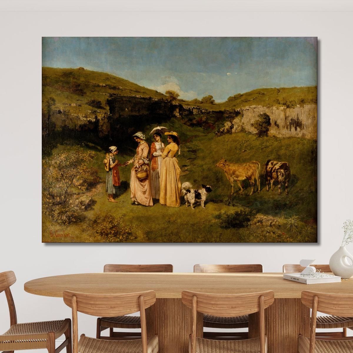 Young Ladies Of The Village Gustave Courbet cg199 canvas print 